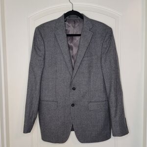 Calvin Klein Charcoal 100% Wool Blazer
